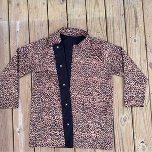 Unmarked Leopard Print Raincoat/trench